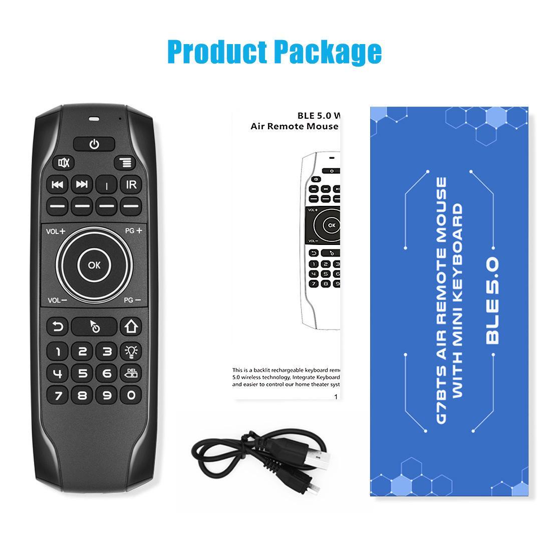 G7VPRO Dual-Sided Backlit Air Mouse Remote with 2.4G Voice Control for Set-Top Boxes