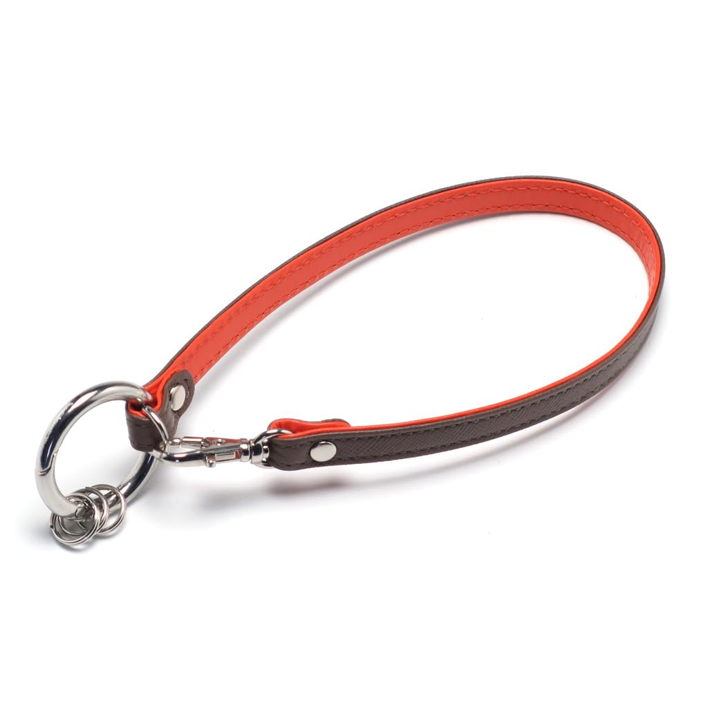 

[HAKATA NO MORI LEATHER] Leather Key Strap, Genuine Leather Holder, Durable, Short, Leather Strap Holder, Keychain, Key Ring, Pass Case, ID Card