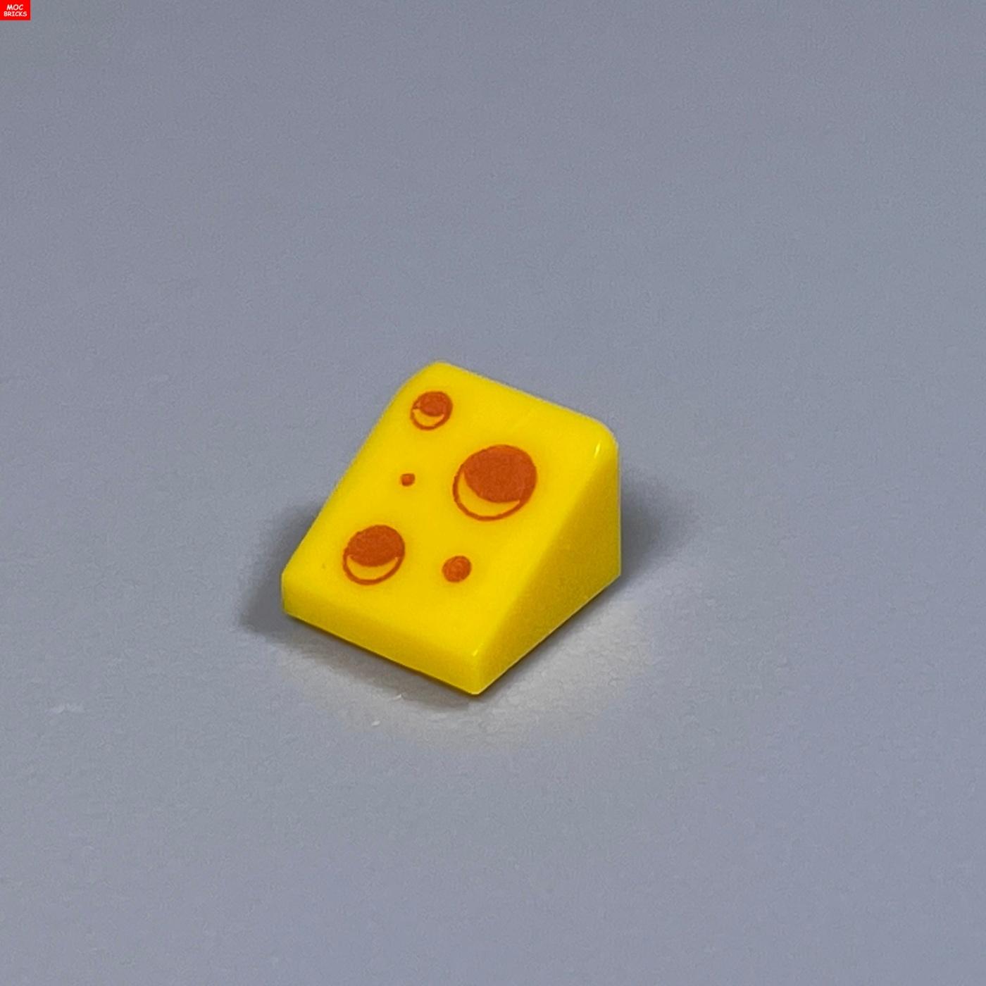 Professional Fishing Unisex Moc Bricks Cheese Brick 1X1 Printed Part Food Cake Dessert Educatinal Plastic Assembled Part Figures Toys