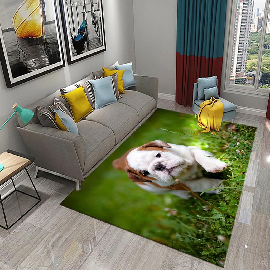 French Bulldog Carpet Lovely Animal Rugs for Bathroom Non-slip Doormat Balcony Carpet Welcome Rug Living Room Bedroom Decor Rug