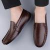 Genuine Leather Men Casual Shoes Luxury Brand Mens Loafers Lightweight Breathable Slip On Italian Driving Shoes Moccasins