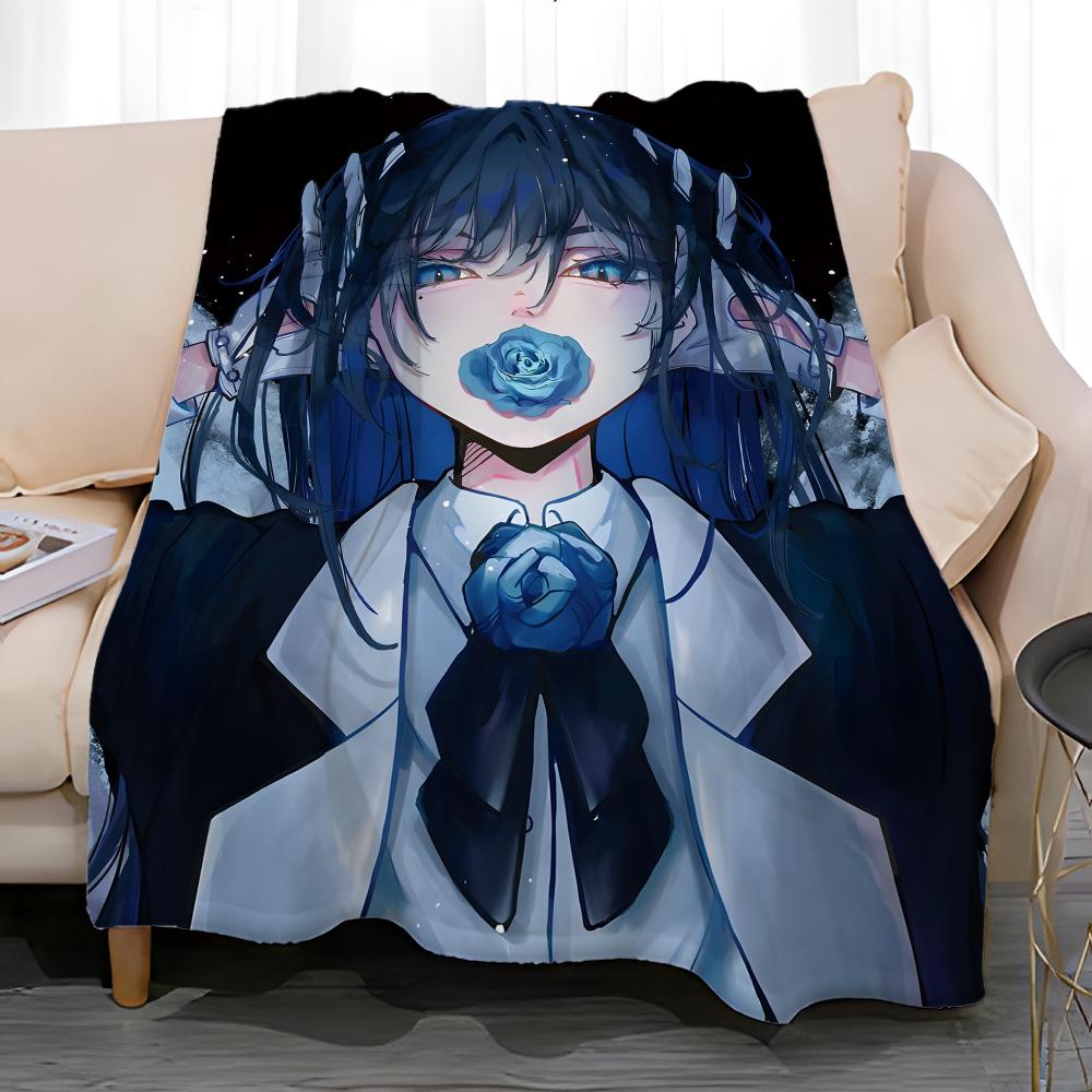 vocalist Ado Throw Soft Coral Fleece Blanket 310gsm Fluffy Warm Throw for Sofa Bed Couch Bedroom Decor