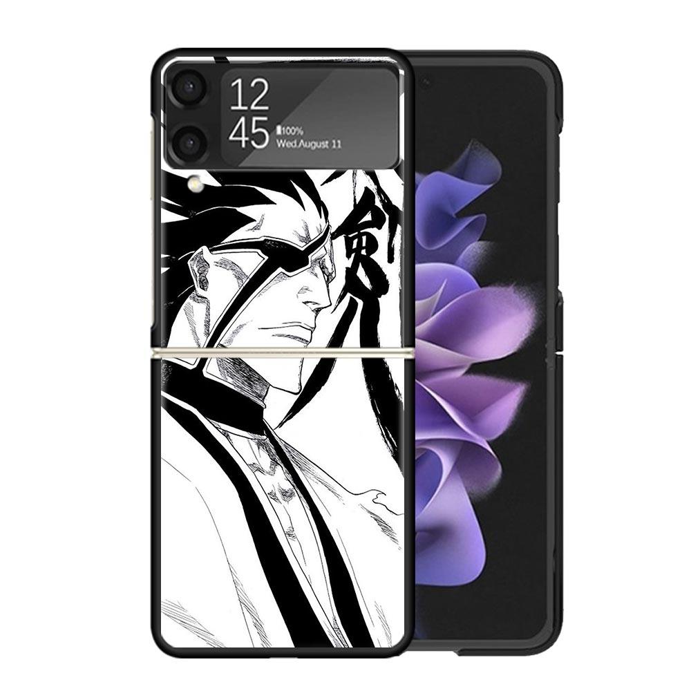 Bleach Zaraki Kenpachi Clear Phone Case For Samsung Z Flip 7 6 5 4 3 Galaxy ZFlip7 ZFlip6 ZFlip5 ZFlip4 ZFlip3 5G Print Cover Z