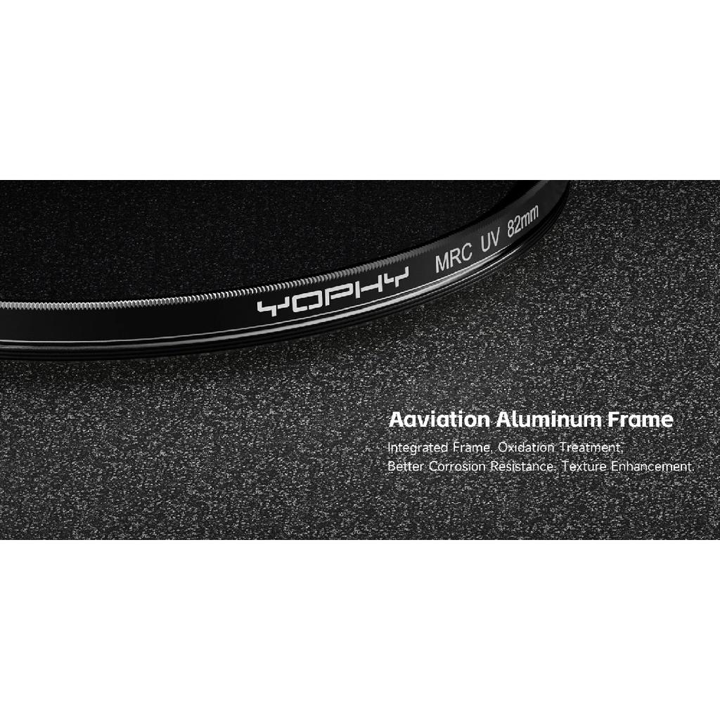 YOPHY UV Filter Protection Ultra Slim Multi Coated Ultraviolet Protection Lens Filter 37/40.5/43/49/52/55/58/62/67/72/77/82mm