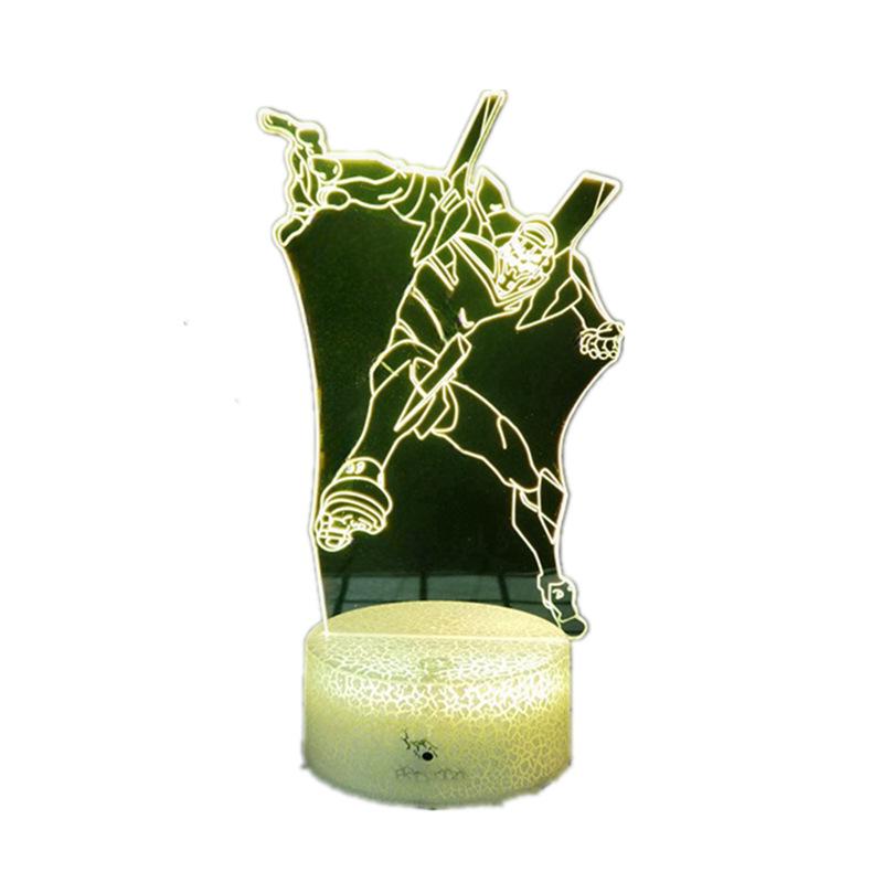 Lumină de noapte LED Neon Genesis Evangelion: Figura colorată din acrilic 3D cu telecomandă la atingere