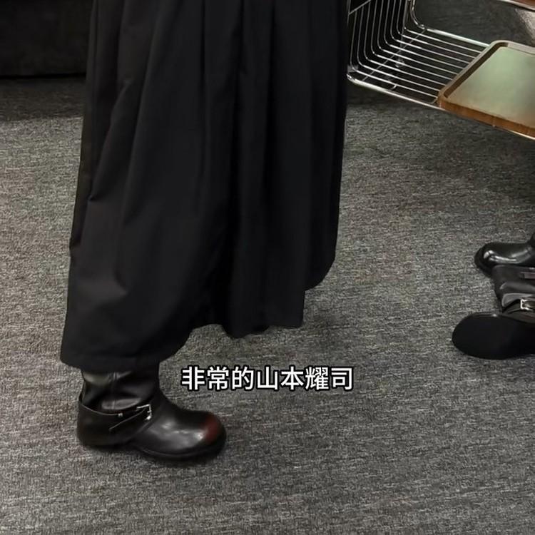 Cowhide version~ thick-soled thick-heeled heightened heap women's 2025 new round-headed trouser boots Western knight boots trendy boots