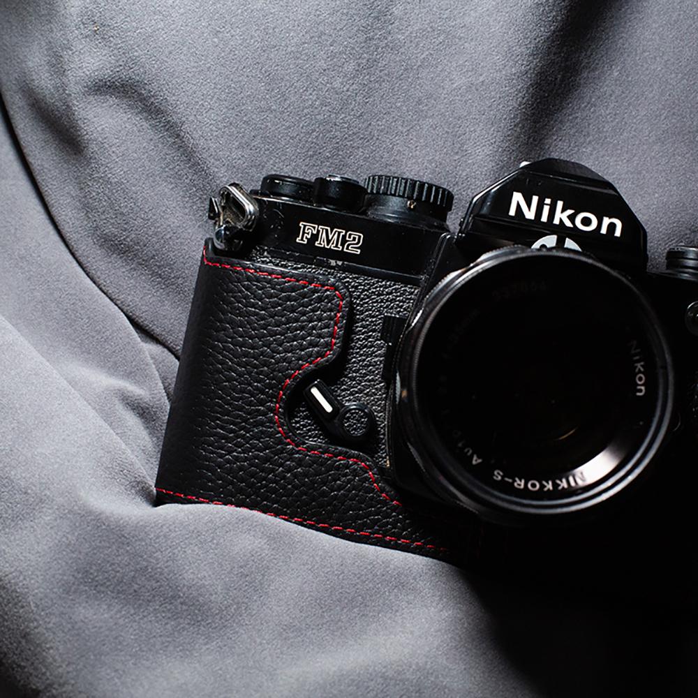 For Nikon FM2/FE2 Case Genuine Real Leather Half Cover Bag Case FM2/FE2 Case Handmake Leather Camera Bag Photography Accessories