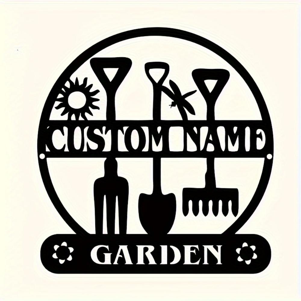 Personalized Metal Family Name Sign, Rustic Wall Decor for Garden Patio Farmhouse, Vintage Housewarming Gift