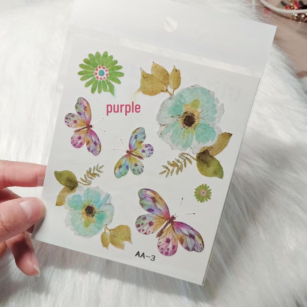 Non-toxic Washable Butterfly Face Stickers for Kids - Eye and Forehead Tattoos