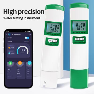 Bluetooth PH Meter 5 In 1 Water Quality Pen EC TDS SALT SG TEMP Meter 2 In 1 Water Tester PH Medidor Aquarium Pool Water Monitor