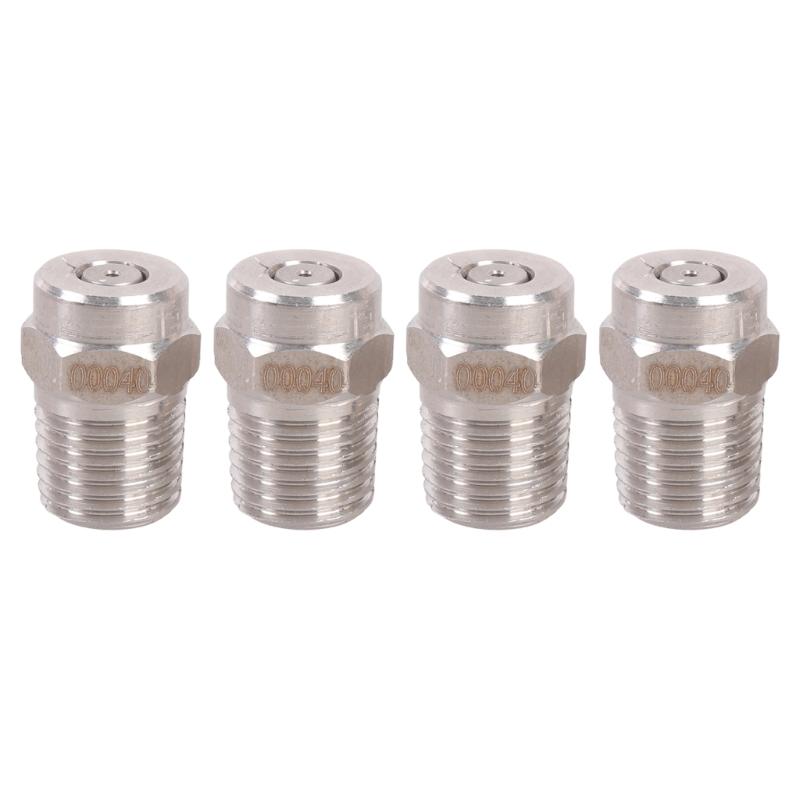 

4Pcs High Efficiency Cleaning Nozzles Head with 2F 1/4 Thread for Industrial Sweepers Offering Water Saving Performances