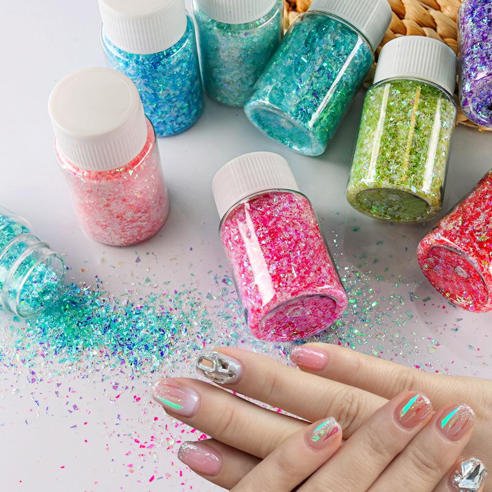 Συμφωνία Ακανόνιστα Πούλιες Μπουκαλάκι 20ml DIY Εποξειδική Άμμος Κινούμενη Μακιγιάζ Ματιών Τέχνη Νυχιών Κοσμήματα Γκλίτερ Πούλιες