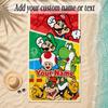 Beach TowelSuper Mario Custom Name Text Personalized Soft Towel for Beach Pool Indoor Home Decor Gift