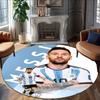 1pc M-Messi3 Carpet, Round Rug, Comfortable, Suitable for Entryways, Living Rooms, Office, And Bedrooms, Christmas Decoration