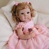 Lively 18 Inch Reborn Baby Girl Dolls Bettie Full Vinyl Body Newborn Babies Doll Realistic Implanted Curly Hair Baby Doll Toys for Kids Birthday Gifts