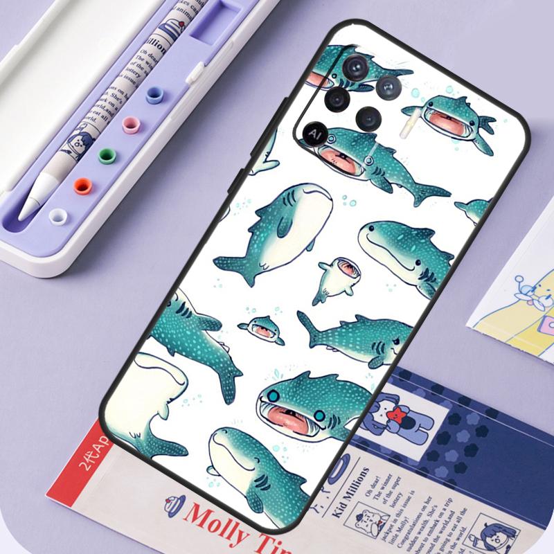 whale sharks For Oppo A60 A80 A40 A94 A74 A54 A15 A18 A38 A58 A78 A98 A16 A76 A96 A57 A17 A77 A5 Pro Case