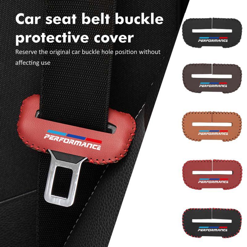 Leather Car Seat Belt Adjustable Anti-Scratch Protector Buckle For BMW 1 3 5 Series X1 X3 X4 X5 X7 G20 G38 F20 F39 F48 E46 BX8