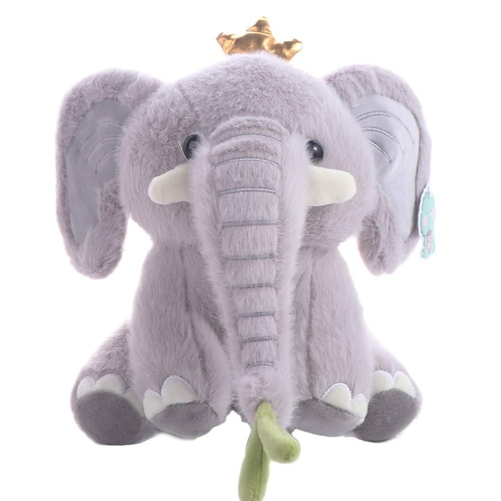 

Creative Crown Elephant Plush Doll Cute Animal Stuffed Toys Cartoon Elephant Plushie Birthday Gift
