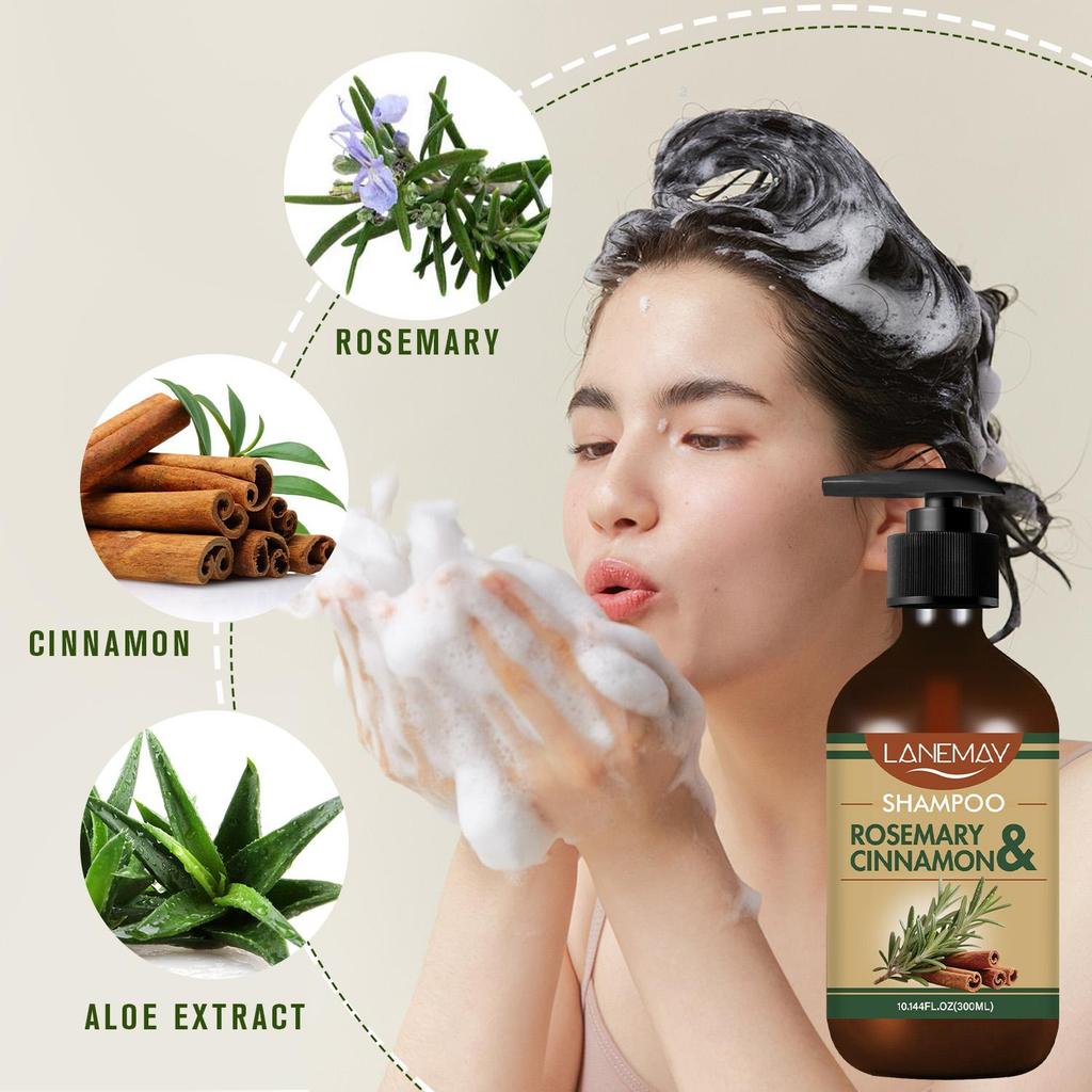 ROSEMARY & CINNAMON SHAMPOO-Clean, Refresh Hair-Leavw Hair Full of Vitality-Suitable for all Hair Types, 300ml