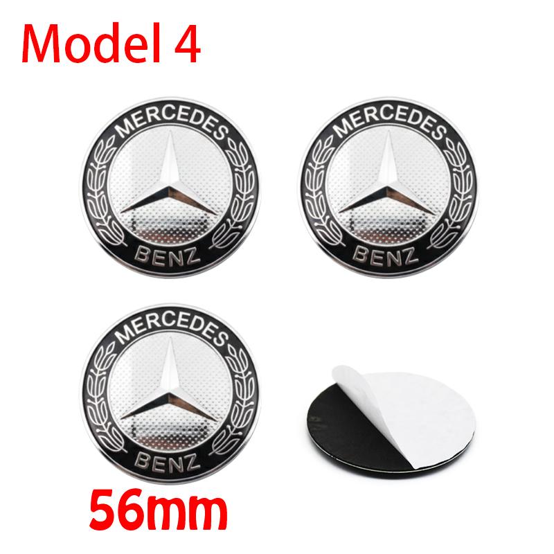 4Pcs 56mm 60mm 65mm Car Wheel Stickers Center Hub Cap Car Emblem Badge Decal For Mercedes Benz AMG W204 W205 W210 W211 W212 W213