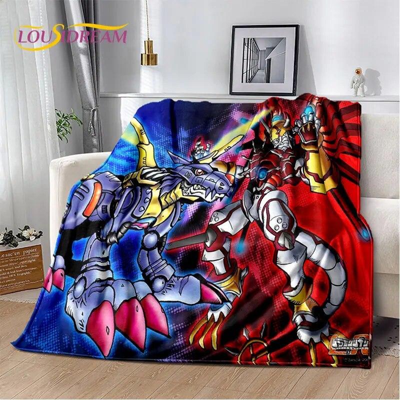 Cartoon Digimon Adventure Area Rug Large,Carpet Rug for Living Room Bedroom Sofa Doormat Decoration, Non-slip Floor Mat Cover 3D