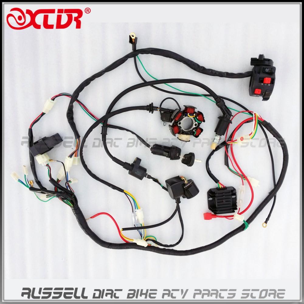 ATV Quad GY6 125cc 150cc ELECTRICS Stator Wire Wiring Harness Loom Magneto Ignition Coil CDI Rectifier Solenoid Parts