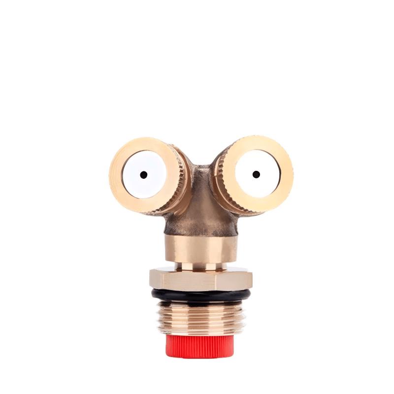 Yunpo Copper Adjustable Double Spray Nozzle with Filter
