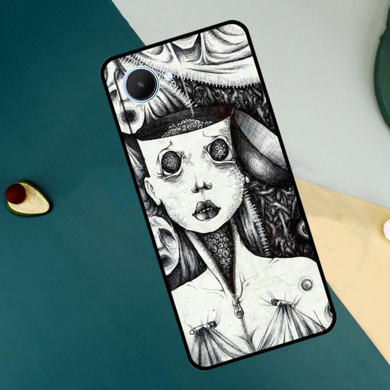 Horror Manga Style For Realme 15 14 10 11 12 13 Pro Plus C65 C67 C71 C63 C61 C55 C51 C53 C75 GT6 GT7 Pro Case
