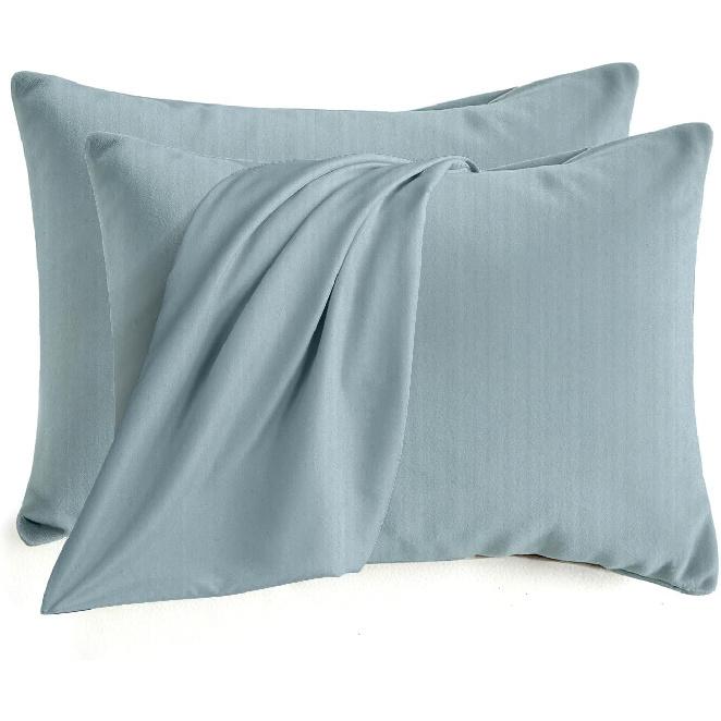 Q&J Fabric Co. Bedding Pillow Cases Standard Size Set of 2 – Soft Brushed Microfiber Pillow Cover, Wrinkle-Free, Fade-Resistant, Envelope Closure