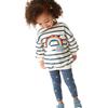 Autumn 2025 Girls' 3D Embroidered Hoodie & Pants Two-Piece Set