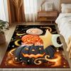 1PC Custom Name Happy Halloween Night Theme Floor Mat Ideal for Living Room, Game Rooms, Office, Bedroom, Office Floor Mat , Floor Mats for Home