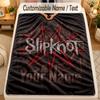 Flannel BlanketSlipknot Custom Name Text Personalized Soft Warm Throw Blanket Home Decor Gift