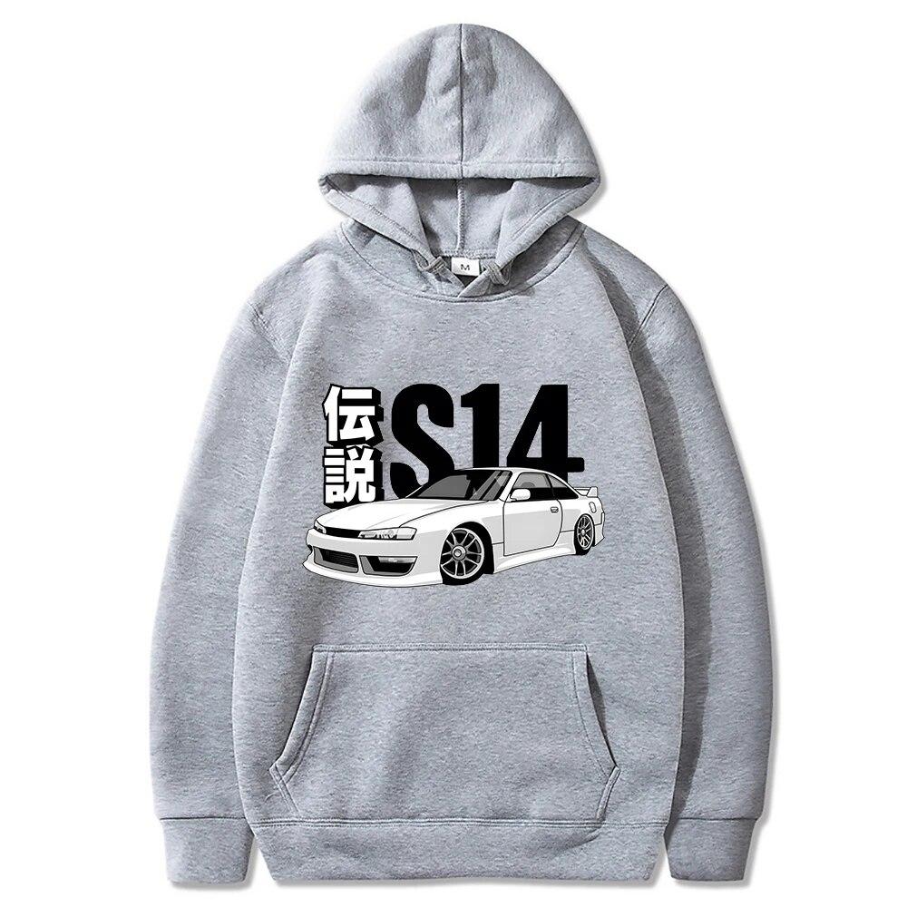 Anime Initial D Printed Hoodie Men Women Casual Fashion Hooded Shirt Long Sleeves Pullover Sweatshirts Oversized Unisex Clothing