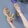 High-heeled sandals for women's summer outer wear 2025 new thick-soled versatile and lightweight popular height-increasing small beach shoes