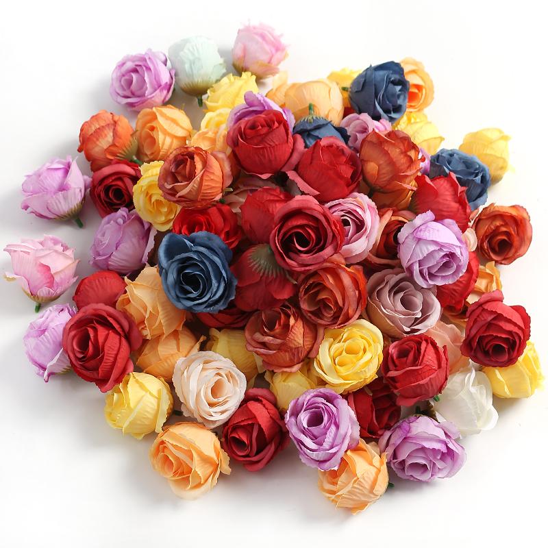 

10/20Pcs Artificial Rose Flowers Fake Flowers for Home Wedding Marriage Decoration Supplies Decor Craft Bride Wreath Accessories 10Pcs