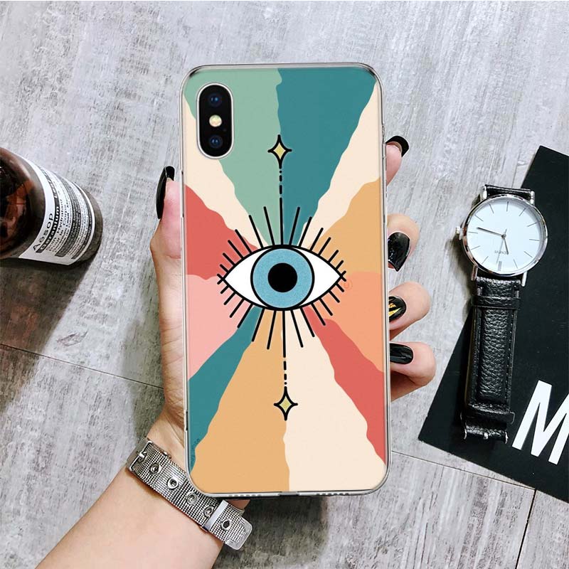 Lucky Blue Evil Eye Phone Case For iPhone 17 Air 16 15 Plus 11 14 Pro Max 13 Mini 12 7 8 + SE Pattern Art Customized Cover 17 Ai
