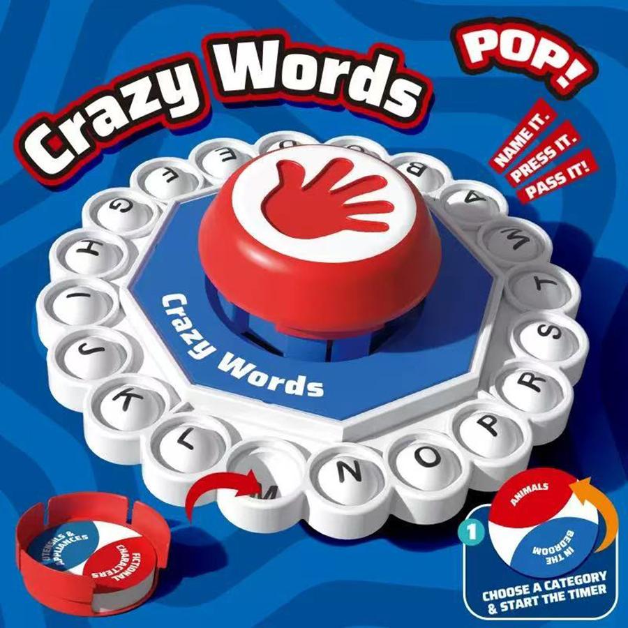 1Set-Crazy High-Quality Words High-Quality English High-Quality Board High-Quality Game High-Quality Fast High-Quality Paced High-Quality Family