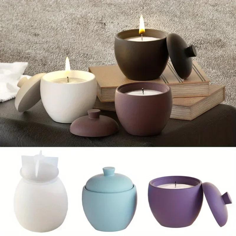 Pear-shaped Candle Cup Silicone Mould DIY Flower Pot Candle Holder Storage Box Resin Mould Crafts Home Decoration