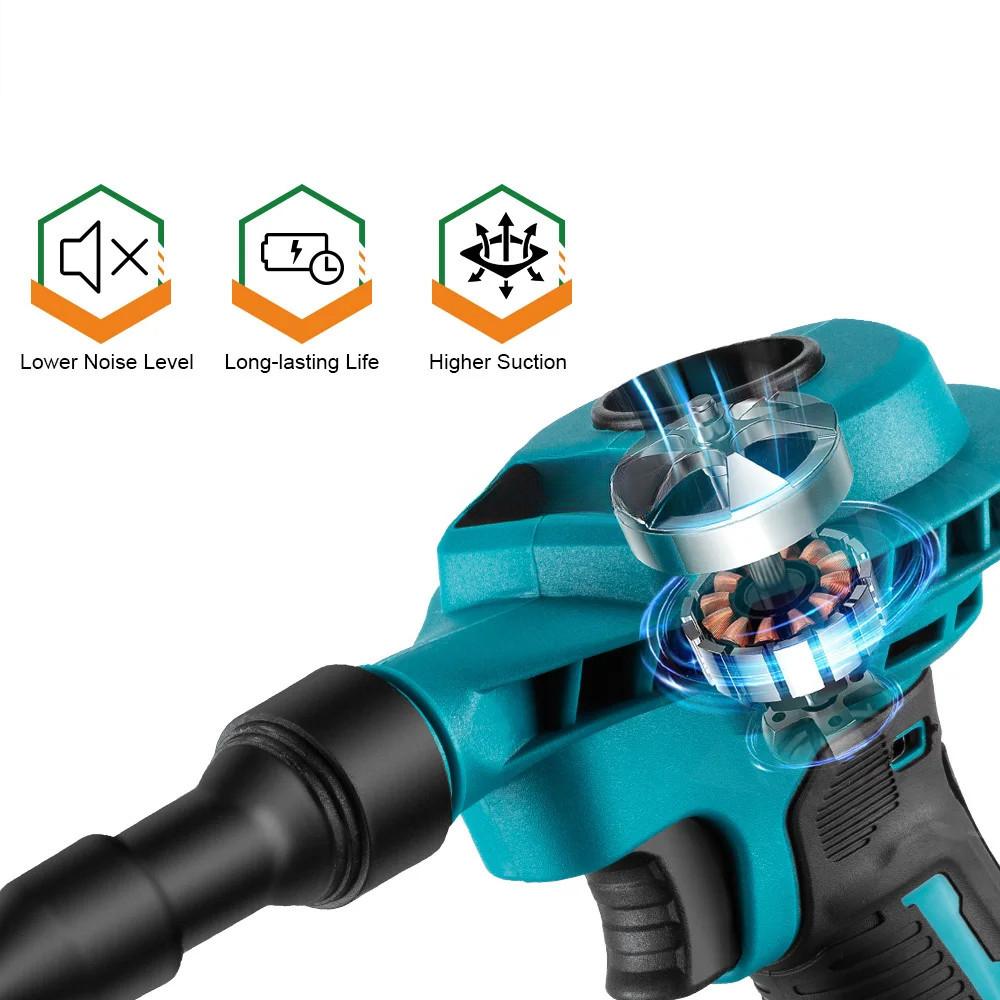 2 IN 1 Cordless Air Dust Machine Efficient Rechargeable Vacuum Clean Inflator Computer Cleaning Power Tool
