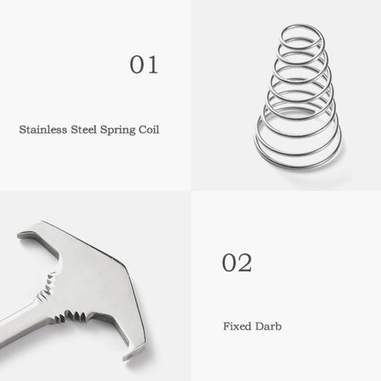 Pružinová přezka stanu Nerezová Korozi Odolná Protiskluzová konstrukce Snadná montáž Camping Stake Větruodolný Stahovač lan stanu