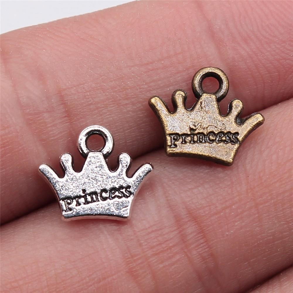 Crown Charms Multi Color Alloy Pendants For Royal Princess Jewelry Accessories
