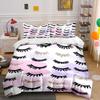 Eyelashes and Glitter Accents. Bedding Sets Duvet Cover Sets Duvet Covers Pillowcases(1 * Duvet Cover 2 * Pillowcases Without Duvet Insert)