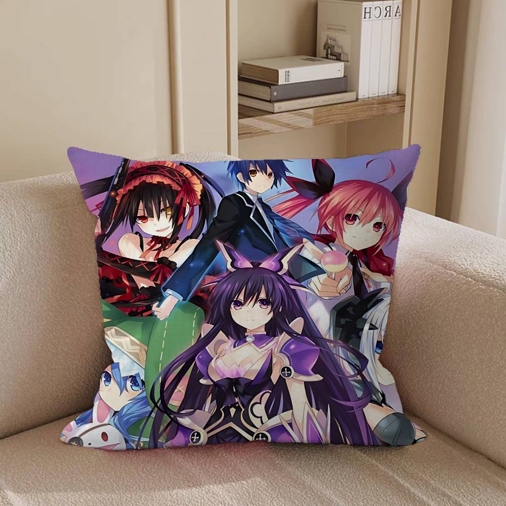 Anime D-DATE-A-LIVES Cushion Cover Pillow Cover Decor Pillowcase Printed Cushion Case For Couch