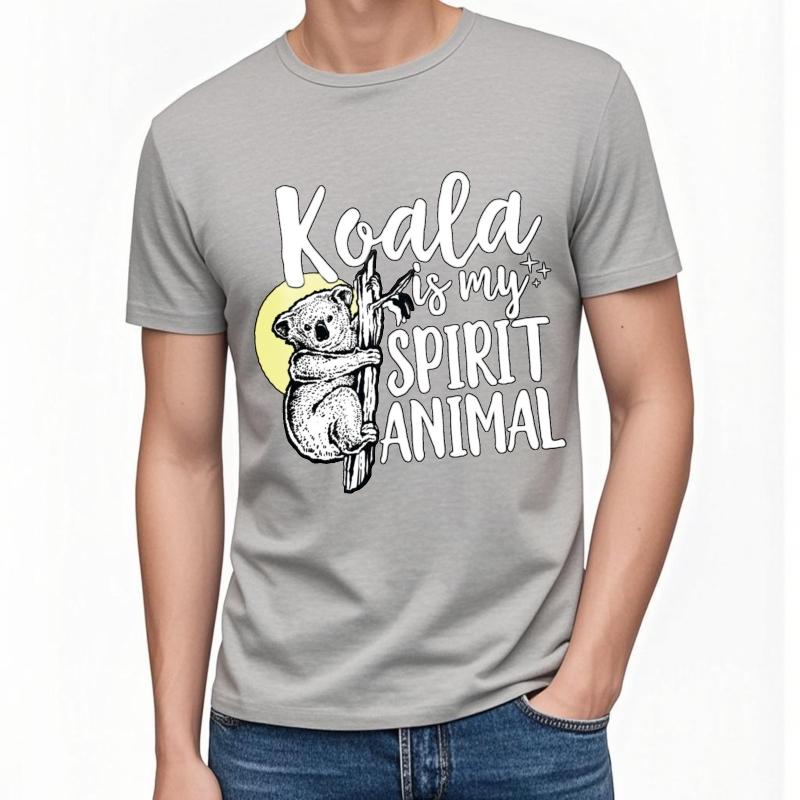 Oversized Tshirt Workout For Her Crew Neck T Shirt Oversized Koala Is My Spirit Animal Classic For Him Teeshirt Vintage Tshirt