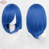 40cm Medium Basic Anime Cosplay Wig Bang Blond  Black White Red Pink Green Brown Gold Blue Heat Resistant Synthetic Hair Wigs