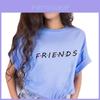 Mode Freunde Serien Damen Kurzarm T-Shirt Sommer Oberteil Casual Rundhals Tee