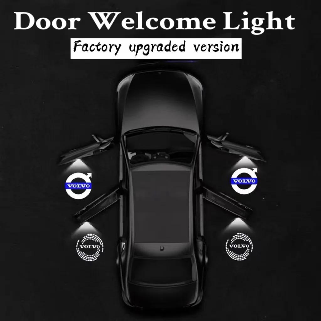 2Pcs Car LED Door Welcome Light Projector Logo  Shadow Light Auto  For Volvo XC60 S60 V40 V50 V60 S80 S40 C30 AWD C70 S40 S60 S8