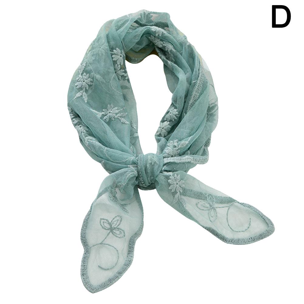 

Женский узкий длинный шарф Y2k 140 см однотонный шелковый черный шарф-лента для сумки повязки на голову чокер цветочный кружевной шарф длинный шарф-лента шаль зелёный