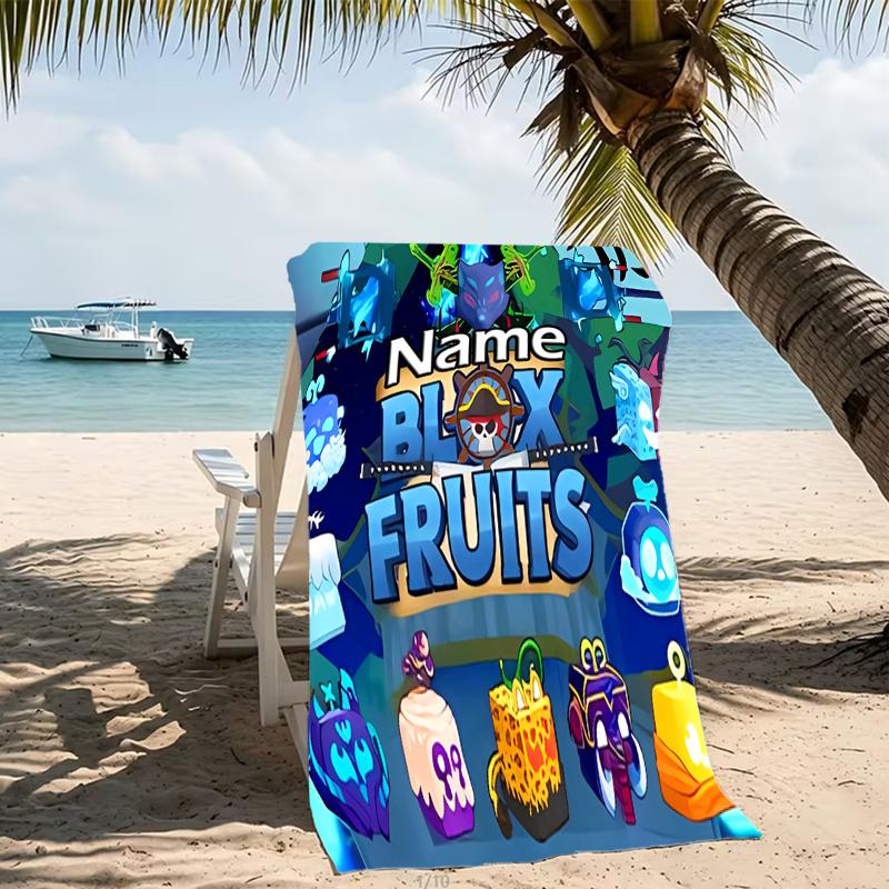 Customizable personalized beach towels Game Blox Fruits themed designs.Suitable for the beach, yoga, sports;ideal as beach accessories