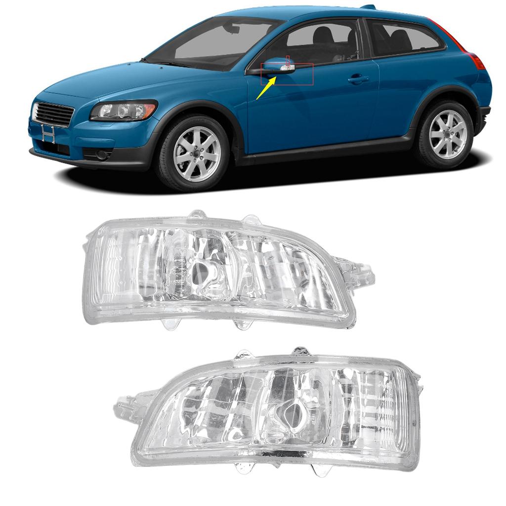 1 Para Przedni Kierunkowskaz w Lusterku Pokrywa Przezroczysta Zamiennik Dla S80 II AS 124 2007?2013